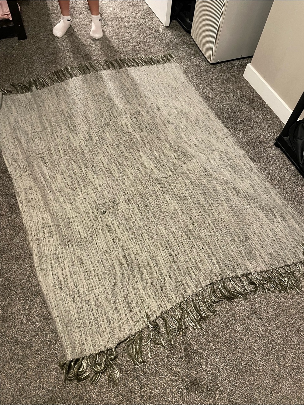 (Urban Barn) Textured Knit Throw in Grays & Browns